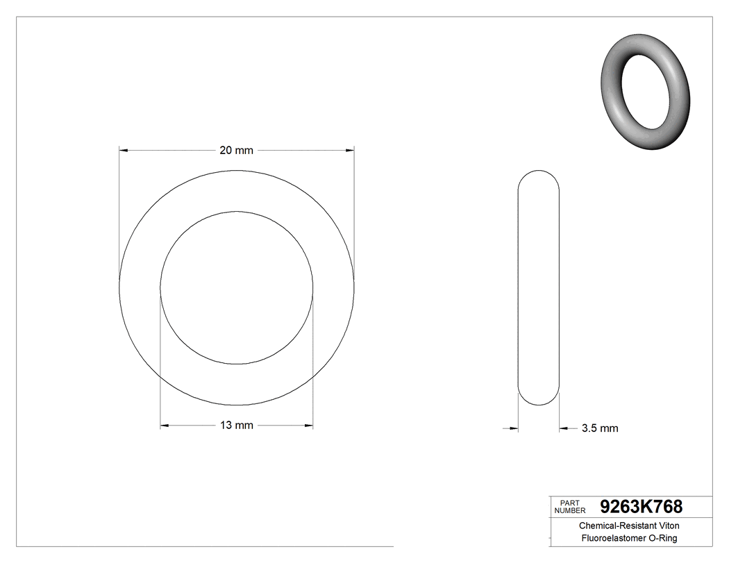 Technical drawing - 9263K768